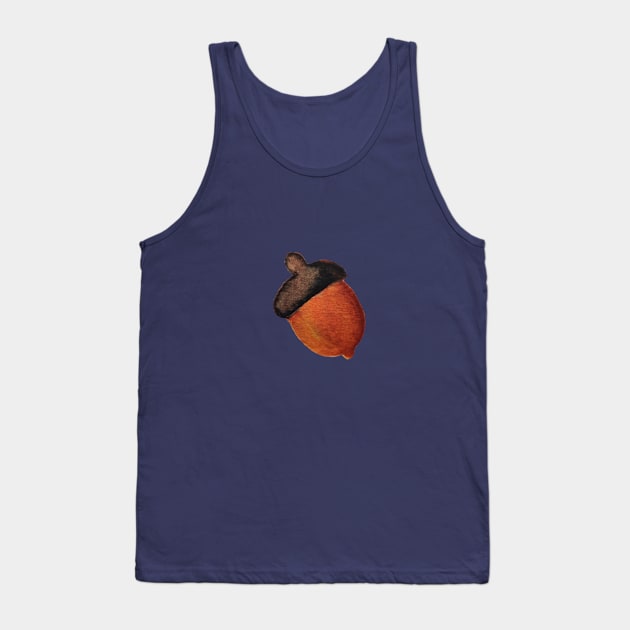 Autumn Nuts in Watercolors Tank Top by Ala Lopatniov